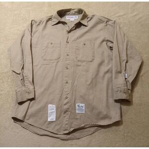 Armorex FR Long Sleeve Work Shirt Men's Large Tan